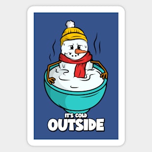 Funny Christmas Xmas Snow Man Winter Magnet